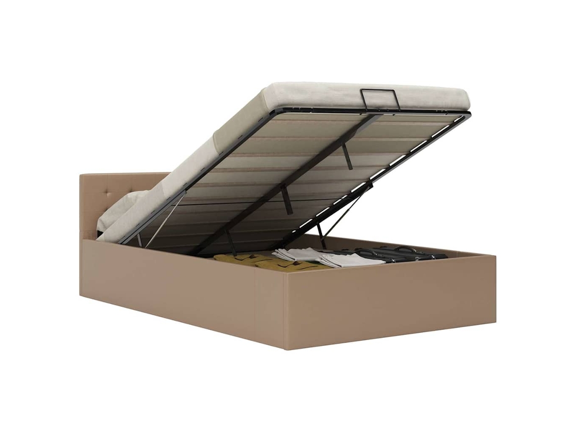 Bed Frame, Bed Frames Vidaxl Marrom Couro Artificial (120 X 200 Cm)