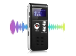 Gravador Digital 4gb Mp3 Player Redução Ruído Usb Recarregavel 24h Preto Yizhood