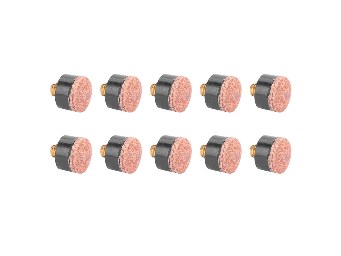 10pcs Pontas De Taco De Bilhar Snooker Pool Para Substituição Peças Acessórios (10mm)
