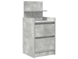 Mesa de cabeceira MAISON EXCLUSIVE com 2 gavetas Cinzento Cimento (38x34x80 cm)