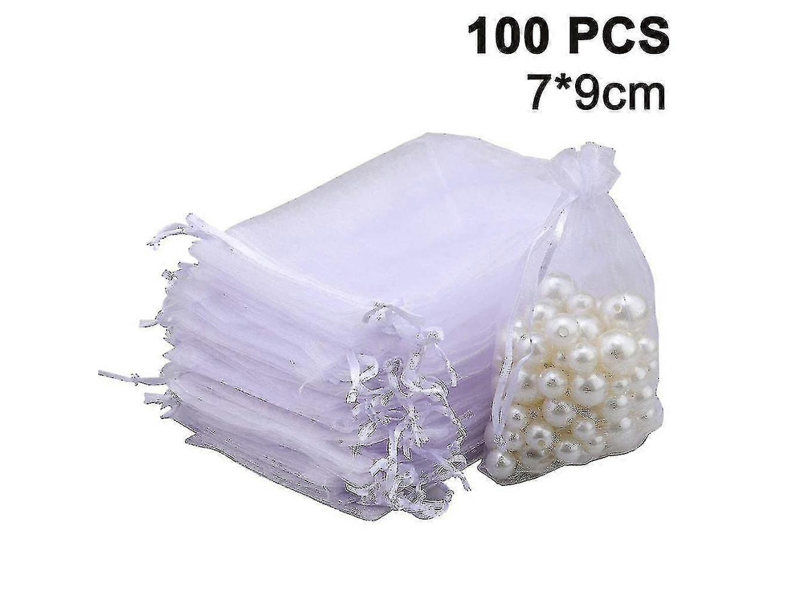 100 Saquinhos De Joias Com Cordão Para Lembrancinhas De Casamento, Festas E Natal. Hengjian