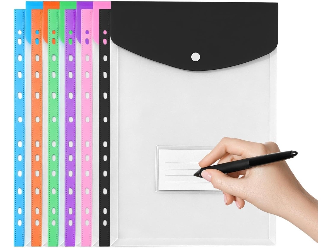 Pastas Organizadoras Transparentes Expansíveis Com 11 Bolsos