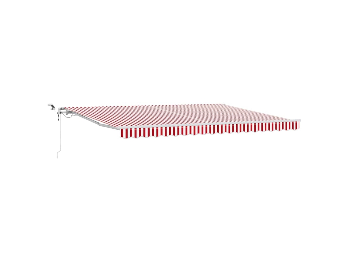 Toldo Retrátil Automático Vidaxl Vermelho Tecido