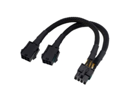 Adaptador De Gpu 6 Pinos Para 8 Pinos, Duplo Fêmea Macho Com Fonte