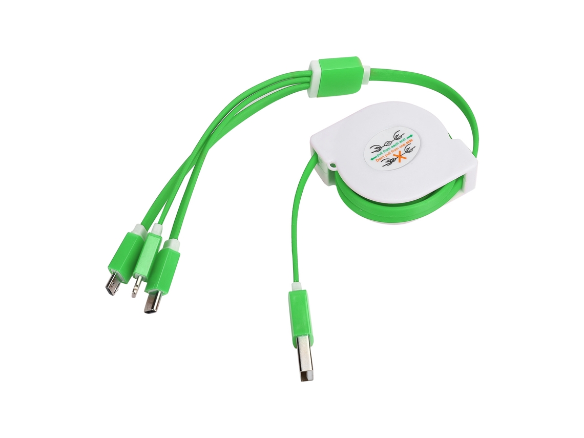 Cabo de Carregamento Usb Retrátil 3 em 1 LAXISCREED