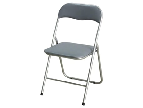 Cadeira Acolchoado Dobrável Cinzento 44,5 X 44 X 79 Cm