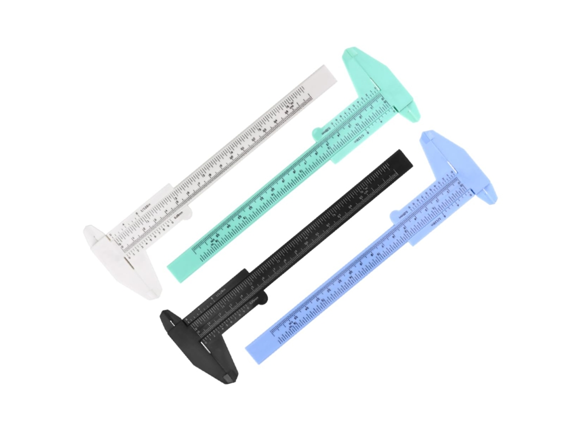Paquímetro Vernier De 150 Mm, 4 Peças, Plástico, Portátil