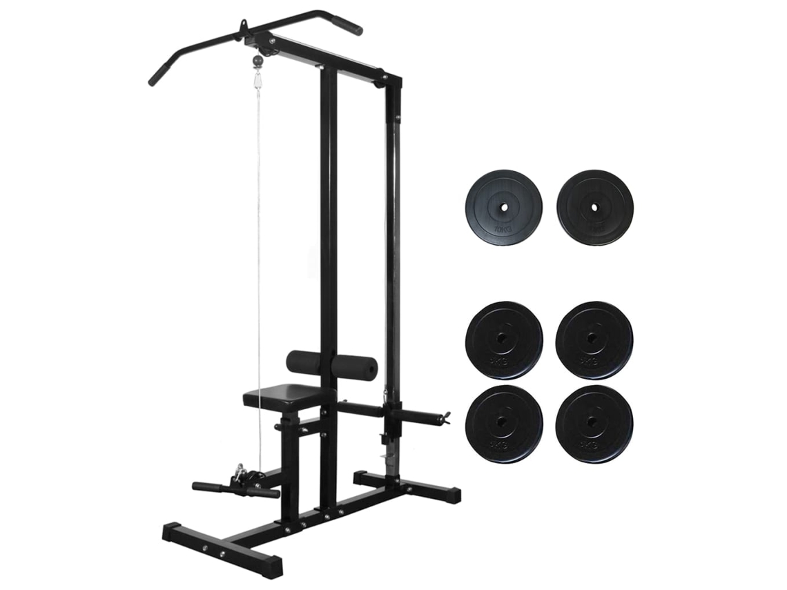 Vidaxl Torre De Musculação Com Discos 40 Kg