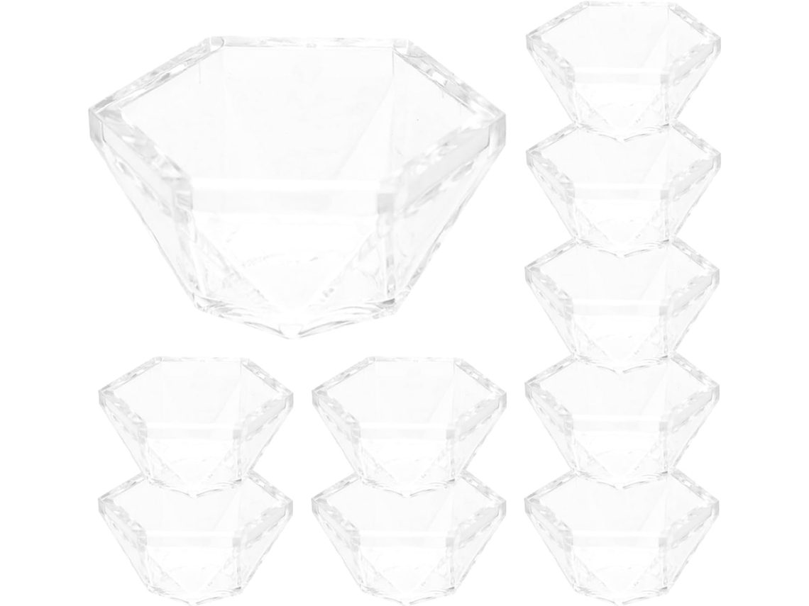 Besportble Conjunto De 10-bases Acrílicas Para Pequenas Bolas Cristal, Suporte Transparente Para Decoração De Casa