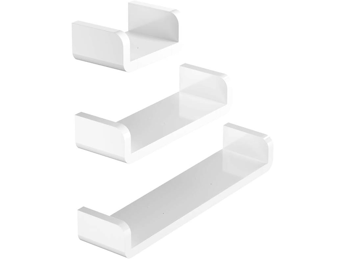 Prateleiras De Banheiro Com Ventosas (conjunto De 3 Peças)