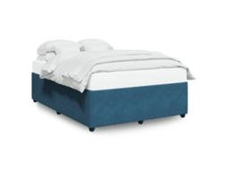 Bed Frame, Bed Frames Vidaxl Azul Veludo (140 X 190 Cm)