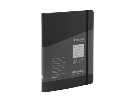 Bloco A5 Espiral Oculta FABRIANO Ecoqua Plus Pautado 70Fl 90G com Elástico Preto F19042108