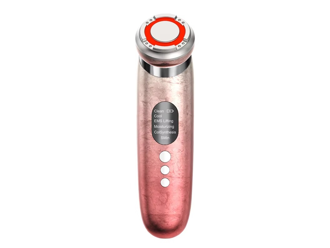 Produto de Beleza: Aparelho de Radiofrequência Facial para Uso Doméstico com Microcorrente Quente e Fria para Lifting e Firmeza. MDUG