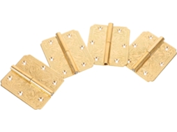 Conjunto De 4 Dobradiças Decorativas Latão Para Portas Armários