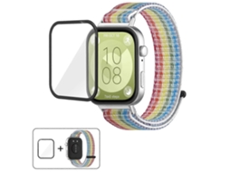 Pulseira De Relógio Em Nylon Com Fecho De Velcro E Película Curva 3d