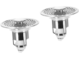 Conjunto De 2 Tampões Pia Anti Entupimento Em Aço Inoxidável Para Cozinha E Banheiro Acessório Ralo Com Design Moderno