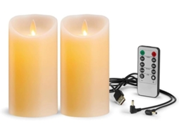 Velas De Led Com Efeito De Cintilação, Velas Recarregáveis, Velas Reais Com Lâmpada Eletrônica De Onda. Gokoco