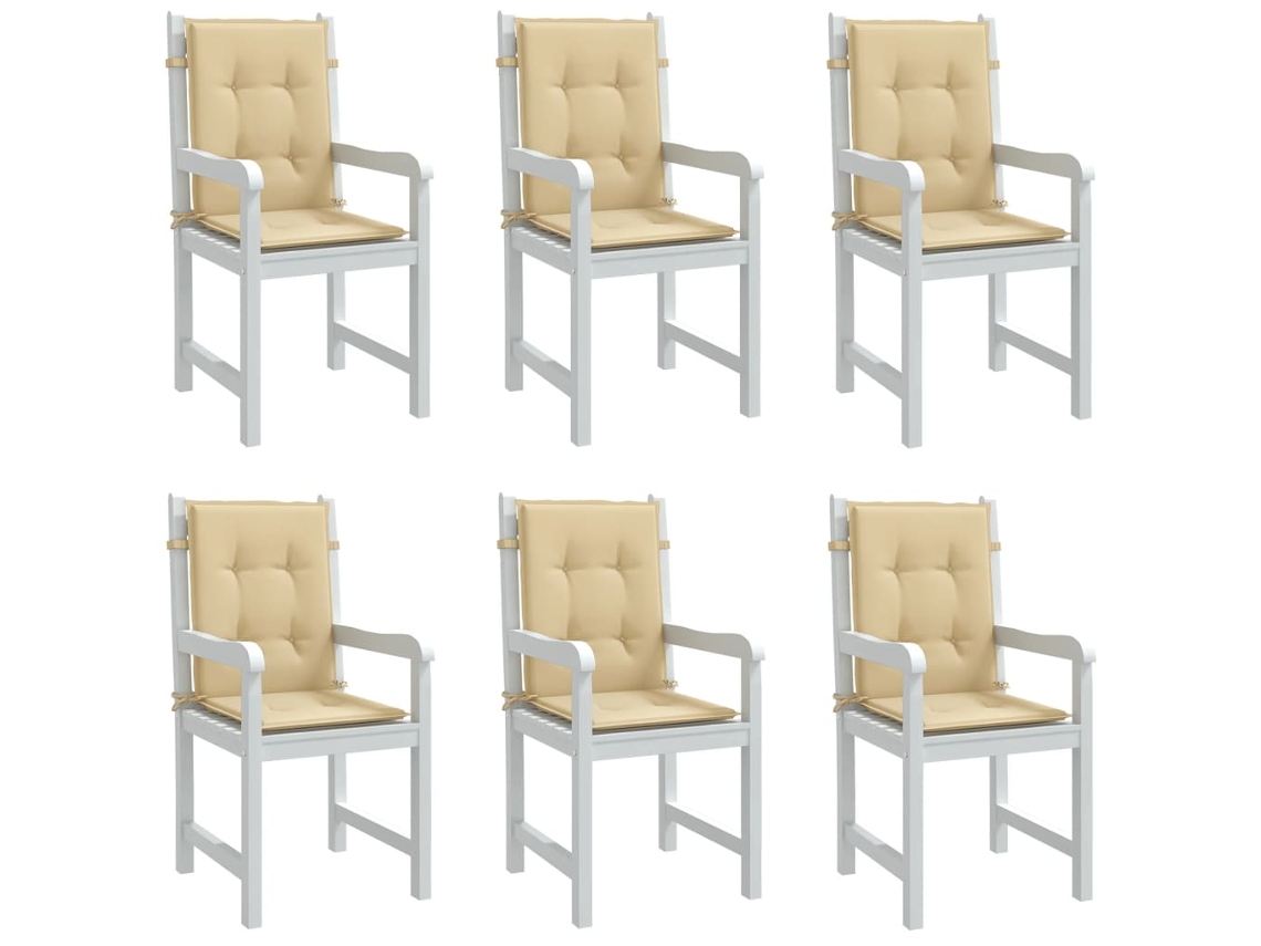 Almofadões Lombares P/ Cadeiras 6 Pcs 100x50x4cm Mesclado Tecido HARLANV1