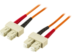 Cabo De Fibra Óptica Om1, Sc Sc, Duplex, Upc, 62,5/125, 20 M, Laranja Aquaforge