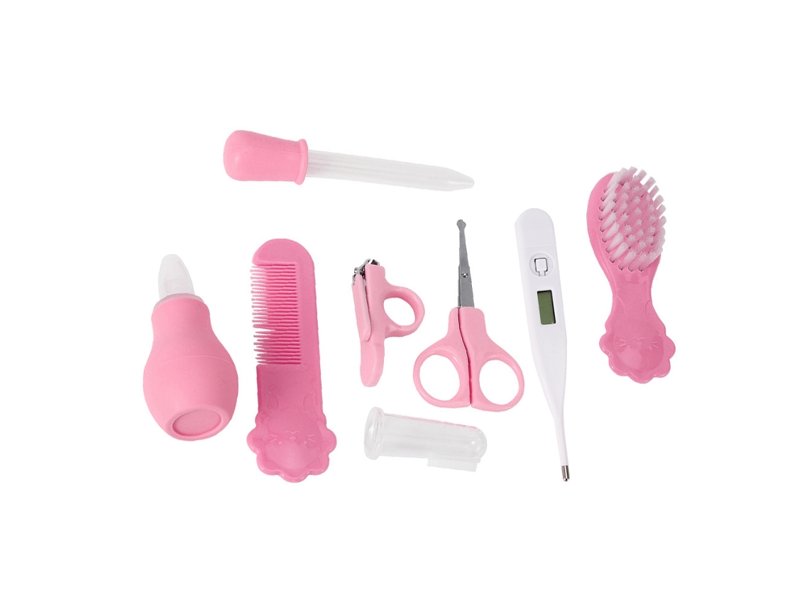 Primerox kit de Cuidados Infantil Novo Bebê Tesouras Unhas Termômetro Acessórios Seguros Vermelho