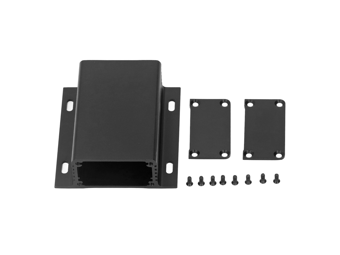 Caixa de Alumínio para Eletricidade Estanca Integrada 25x71x80mm Preta