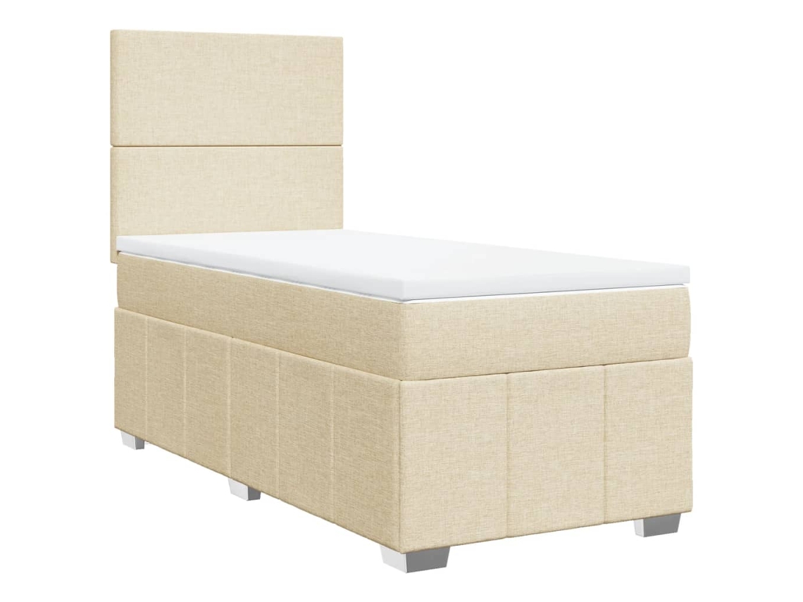 Box Spring Bed, Box Spring Beds Vidaxl Creme Tecido (80 X 200 Cm)