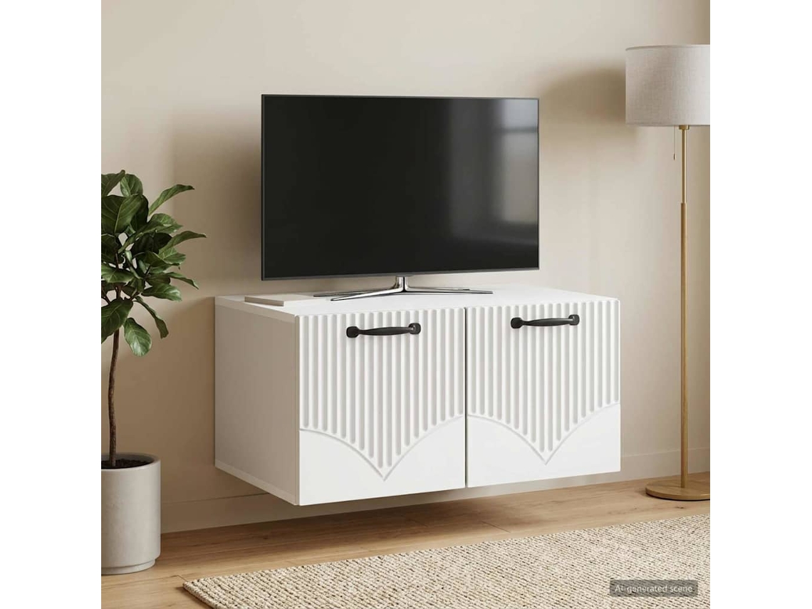 Vidaxl Gabinete De Tv De Parede Branco 59,5 X 41 X 30 Cm