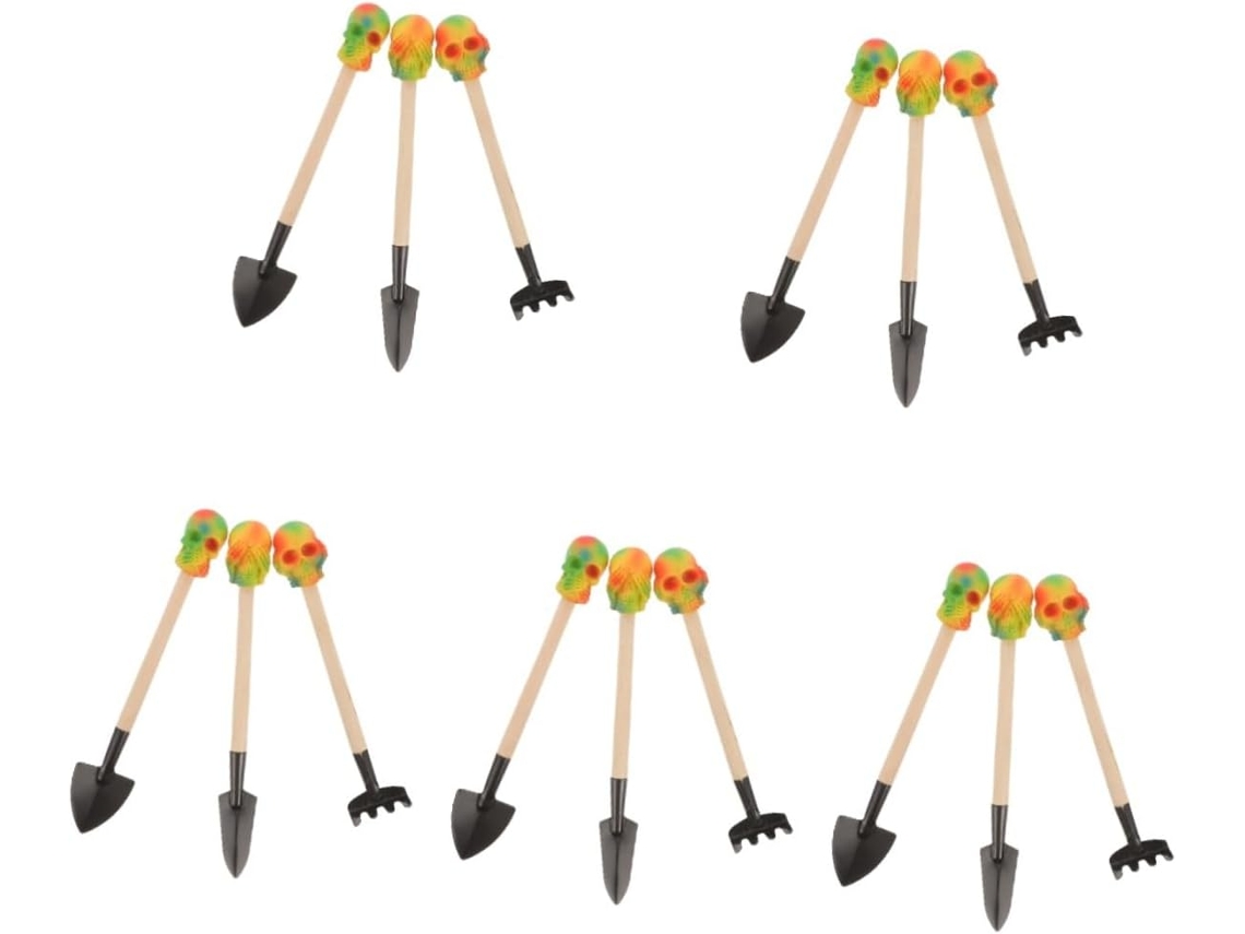 Topbathy Conjunto de 5 Ferramentas Jardinagem Besportble: Ancinho, Pás Pequenas, Utensílios para Jardinagem