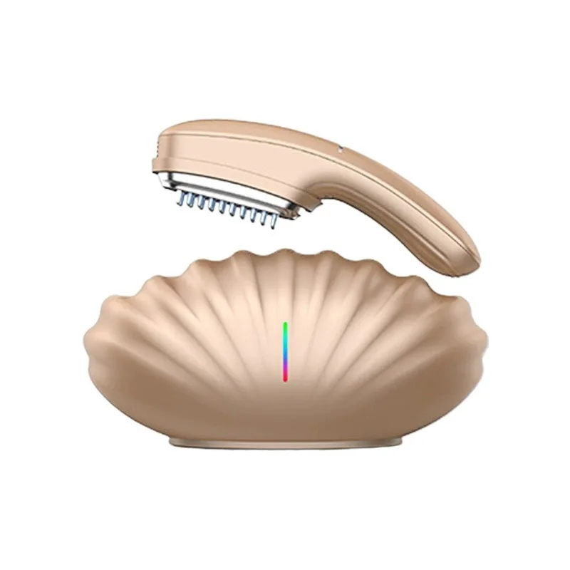 Massageador capilar e facial com microcorrente (ouro rosa), cuidado terapêutico para a pele.