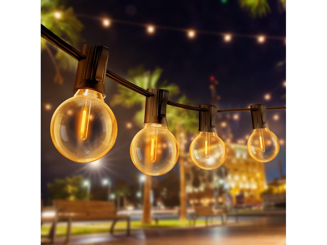 Guirlandas 19 Metros com 30 Lâmpadas Luzes Arraial Led Exterior EISARO
