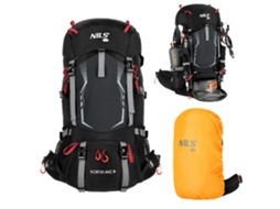 Mochila De Viagem Preta 30l+10l, Mochila Expansível, Para Transporte E Organização Prática Dos Artigos Indicados