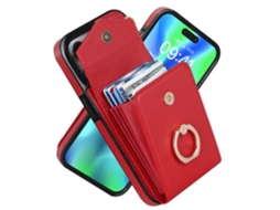 Capa Para Celular Samsung/capa De Couro/fivela De Anelvermelho-a33 5g