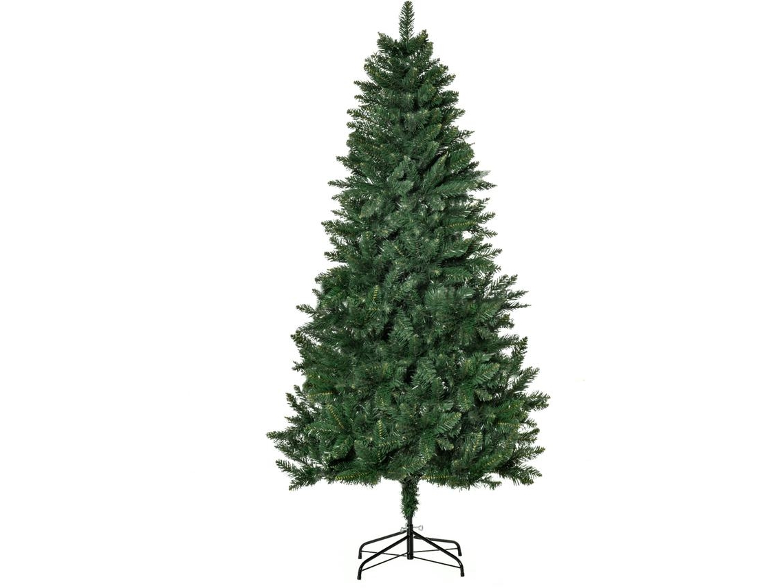 Árvore de Natal Pvc, Aço Cor Verde Escuro 90x90x180 cm Homcom