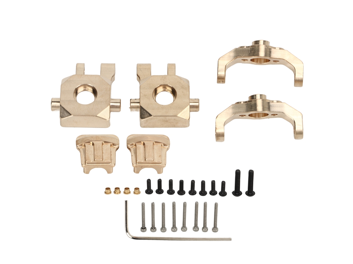 Bloco De Roda C Hub Ponte Tampa Cubo De Direção Em Latão Acessório Rc Para Traxxas 1/18