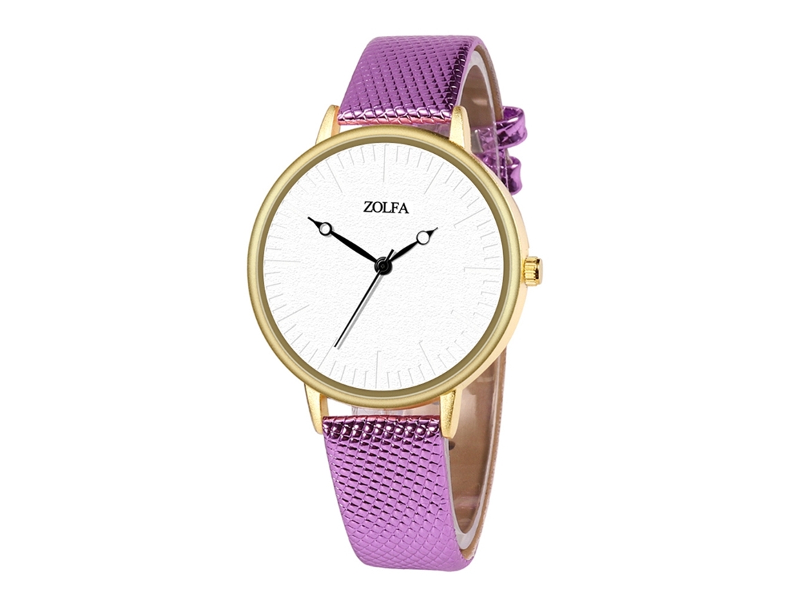 Reloj De Cuarzo Clásico Elegante Unisex De Estilo Formal Para Parejas Regalo (morado)