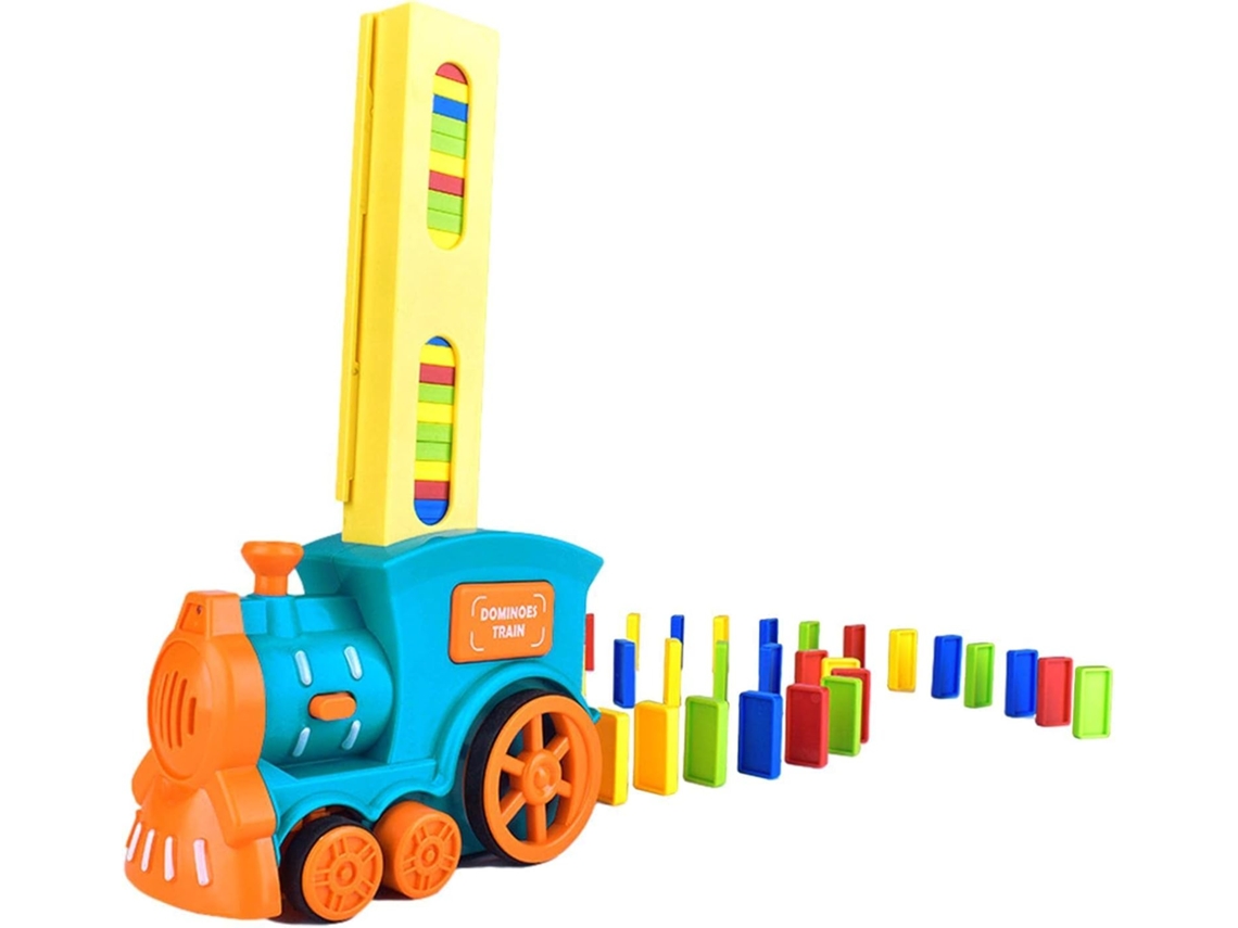 Jouet Trem Dominó | Train Domino Com Son,jouet Voiture Mega Pack Dominos Blocs Construction Empilant Gokoco
