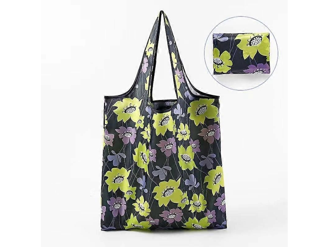 Bolsa Grande de Tecido Oxford Grosso, Ombro Grande, Ecológica, Reutilizável, Portátil, Feminina Dob Rável, Compras. GOKOCO