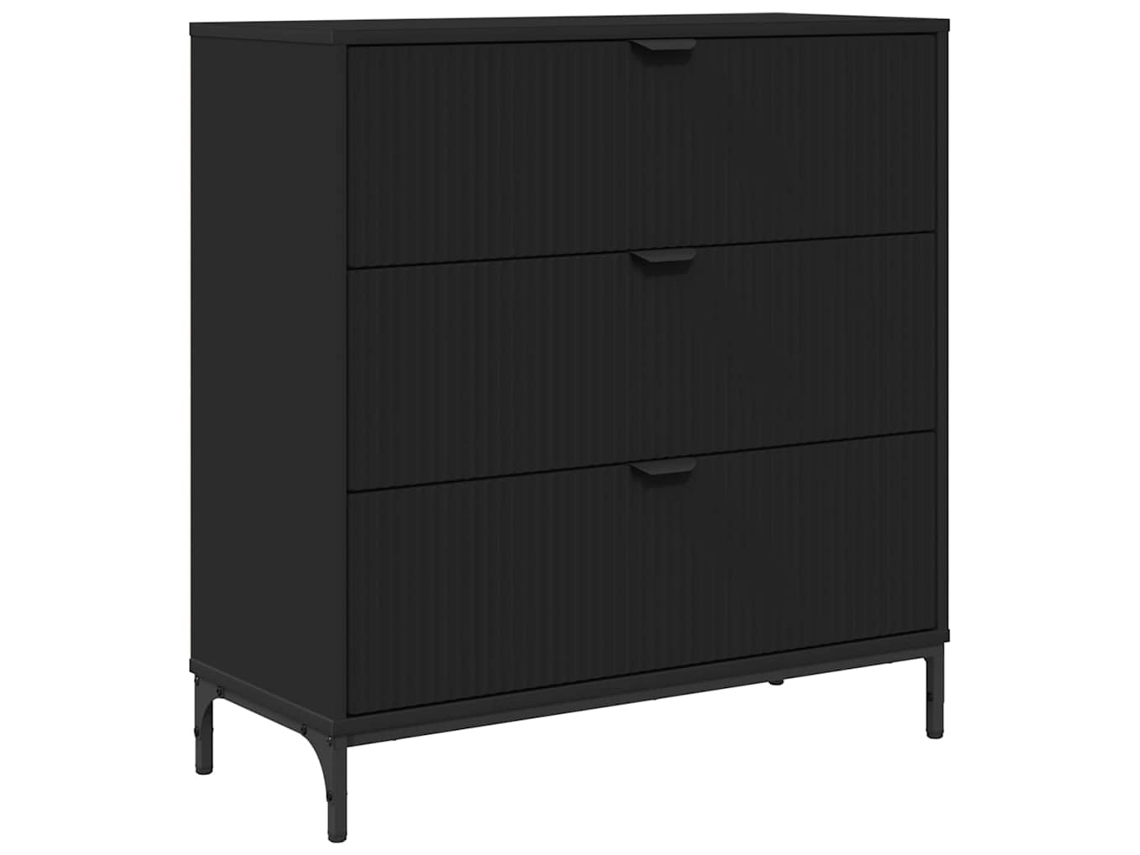 Buffet com Gaveta Preto MAISON EXCLUSIVE em Madeira Processada (79,5x33x82 cm)