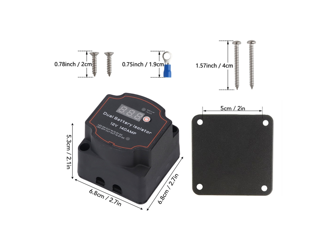 Laxiscreed Isolador De Bateria Dual Ip68 Com Controlo Automático E Manual Para Veículos