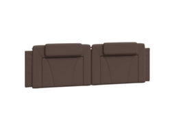Almofada Cabeça Artificial Couro Viana Castanho MAISON EXCLUSIVE 180 cm