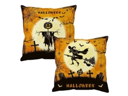 2026-fronhas De Travesseiro De Halloween 45x45cm Amarelo Decorativas Para Sofá Cama Lar Carro