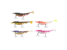 Iscas de Pesca Soft Multiuso 5pcs com Anzóis de Aço Carbono
