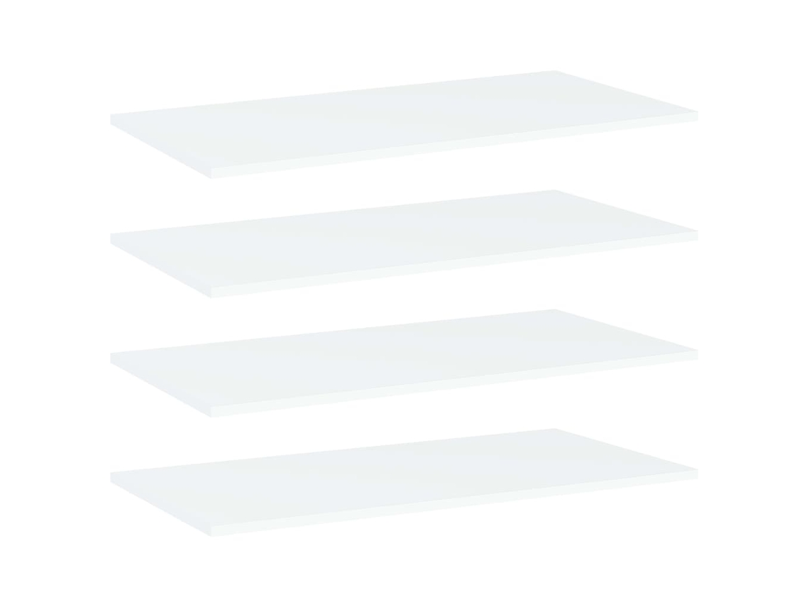 Vidaxl Prateleiras Para Estante 4 Pcs 80x40x1,5cm Contraplacado Branco