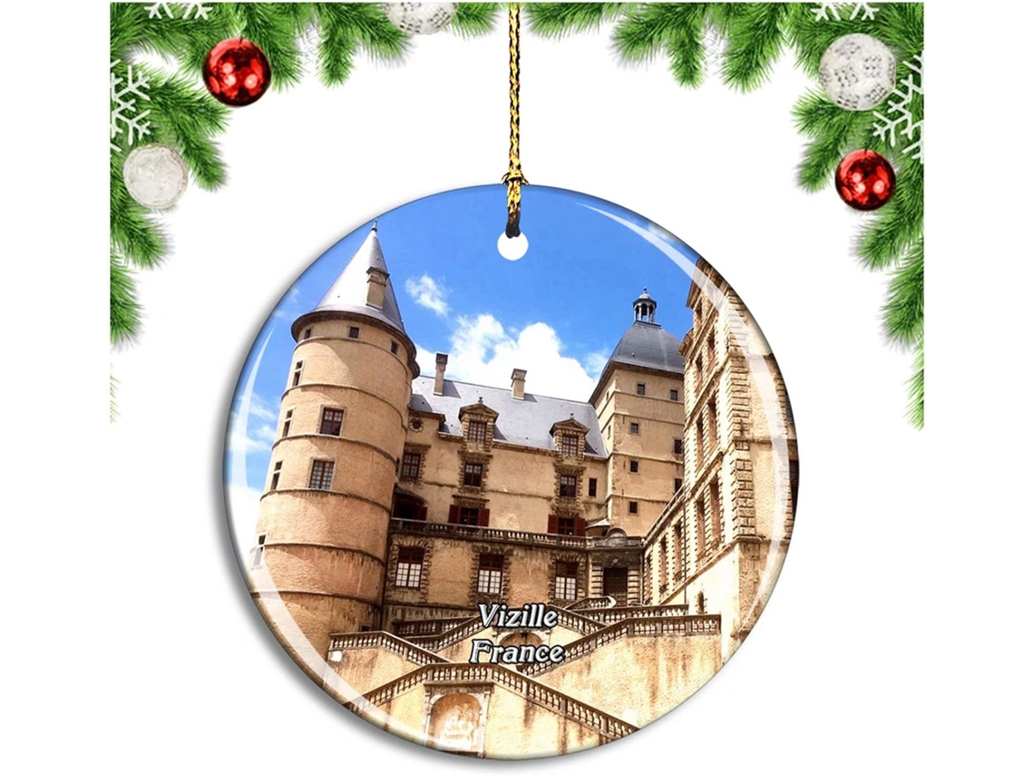 Vizille Frae Château Park Ornamento Pendente para Árvore Decoração Coleção Viagem Urbana
