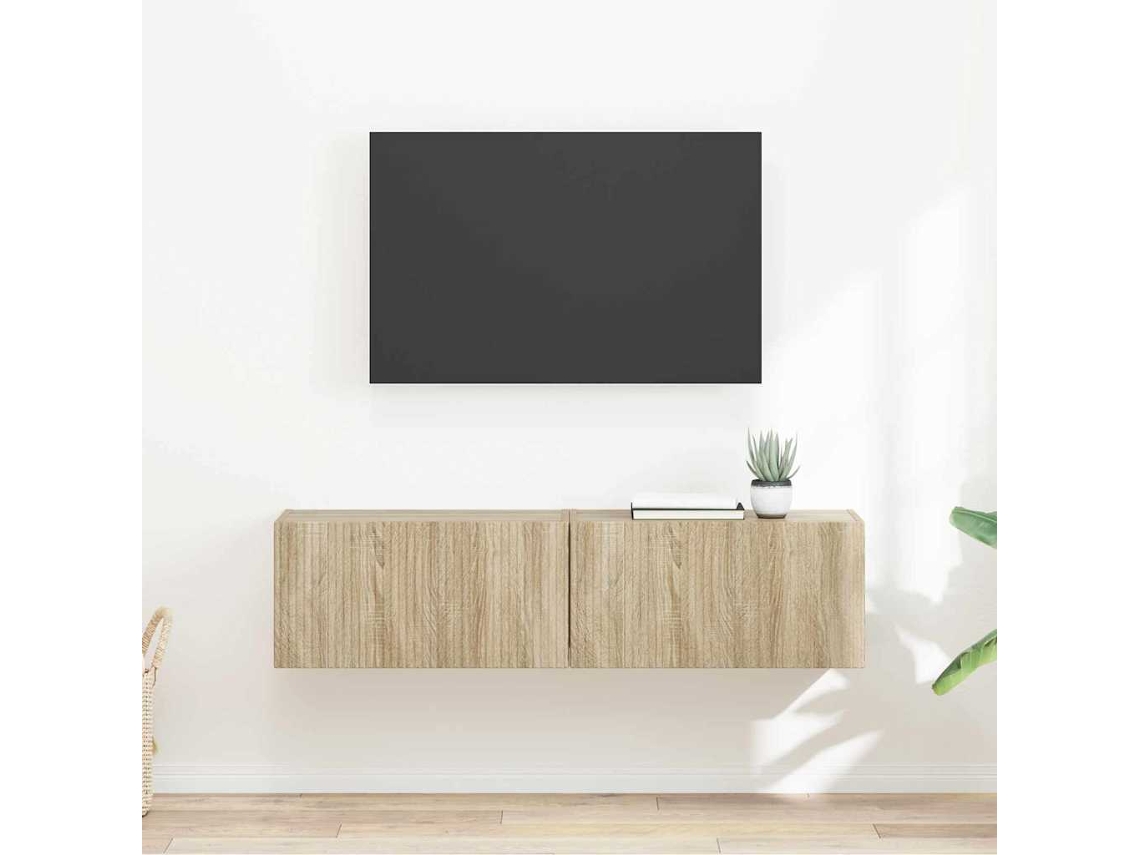 Vidaxl Armário De Tv De Parede 2 Pcs Sonoma 60 X 31 X 29,5 Cm