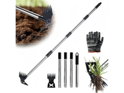 Enxada /removedor de Ervas Daninhas 148 Cm 2 em 1 com Cabo Longo para Jardim AQUAFORGE