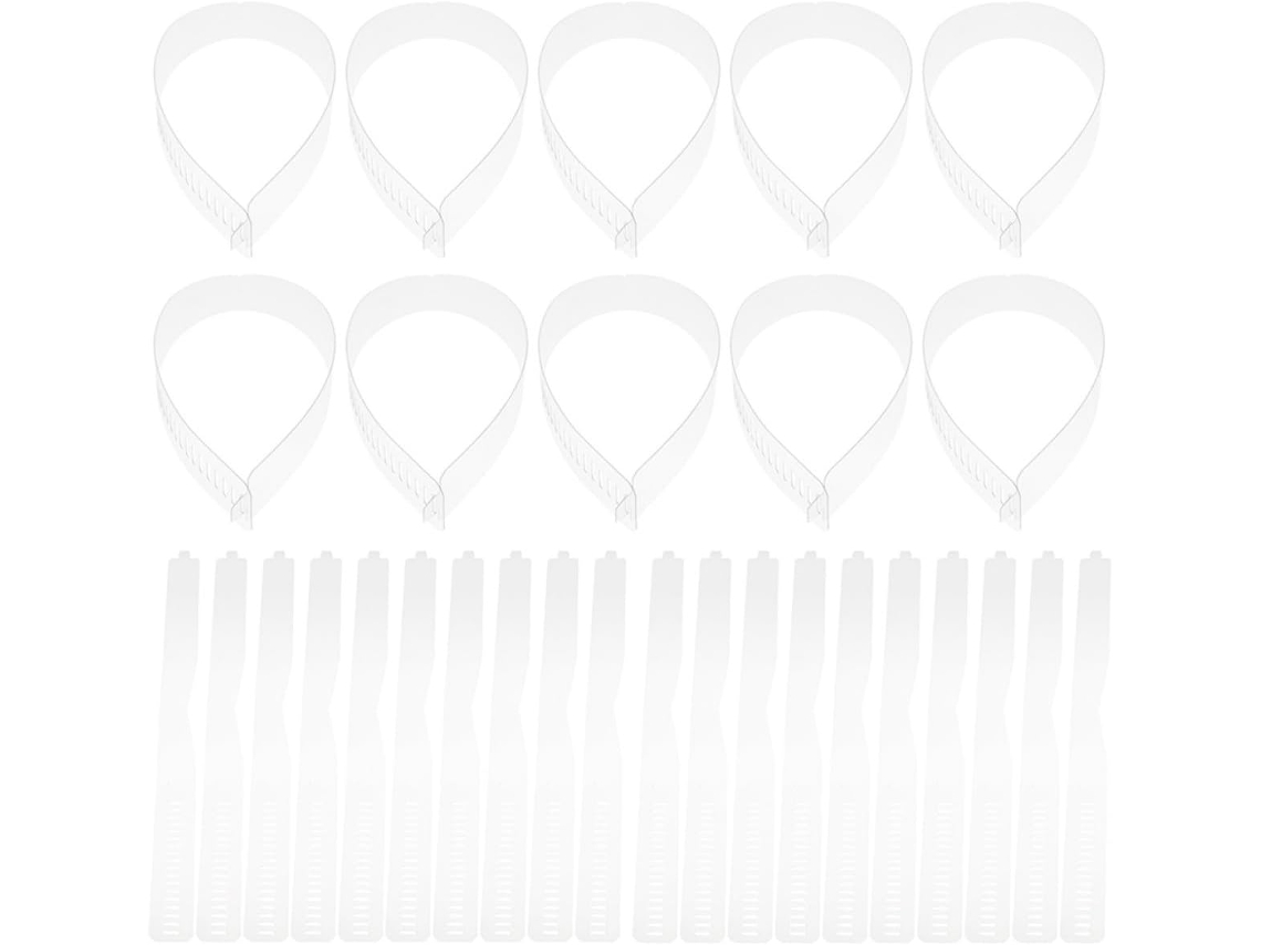 Sistema De Suporte Para Colarinho Ciieeo, 60 Tiras De Plástico Transparente, 47 X 3,5 Cm.