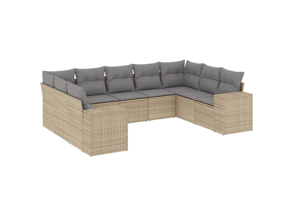 Garden Sofa Set, Garden Sofa Sets Vidaxl Bege Rattan / Vime (n/a)