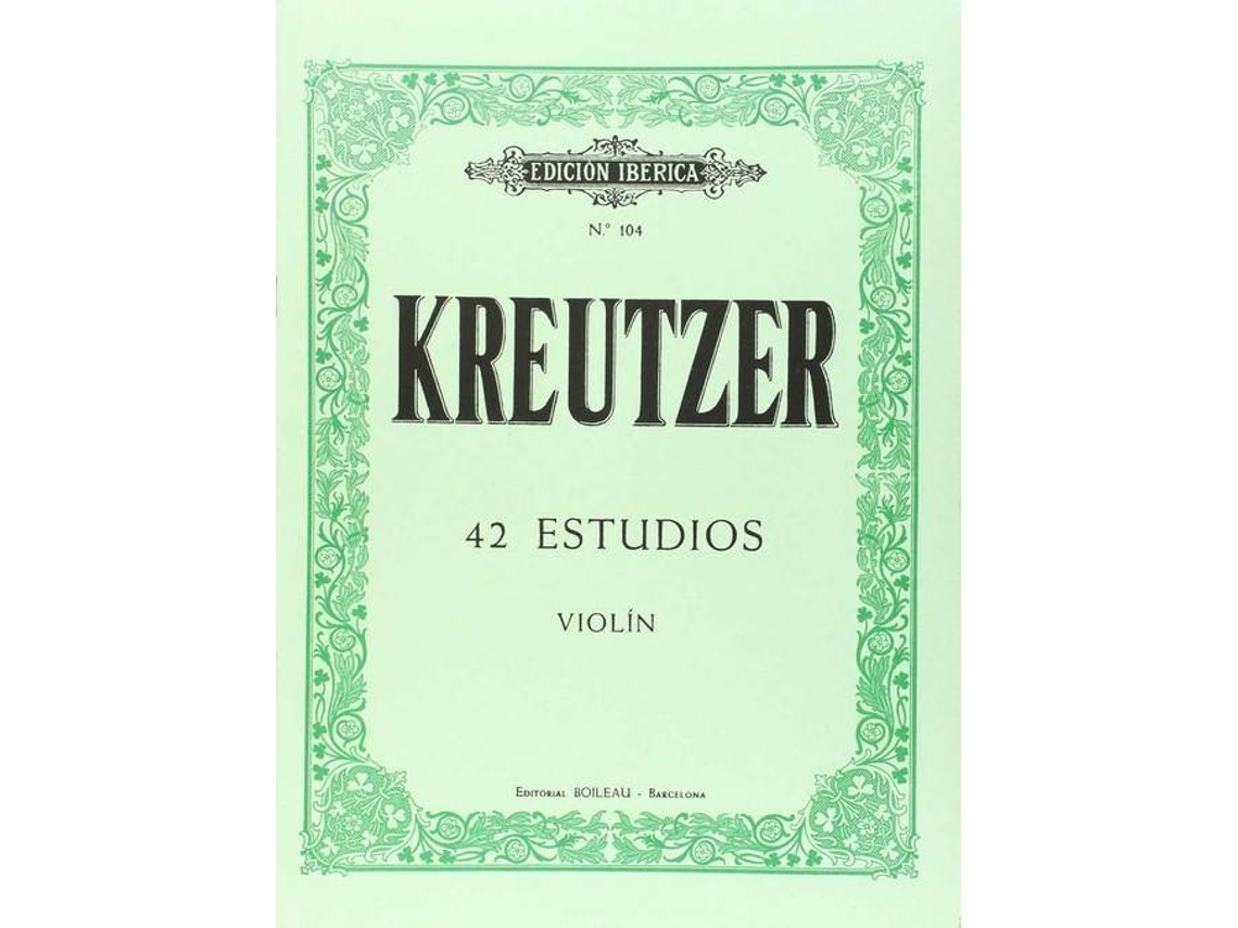 Livro 42 Estudios Violín de Rodolphe Kreutzer (Espanhol)