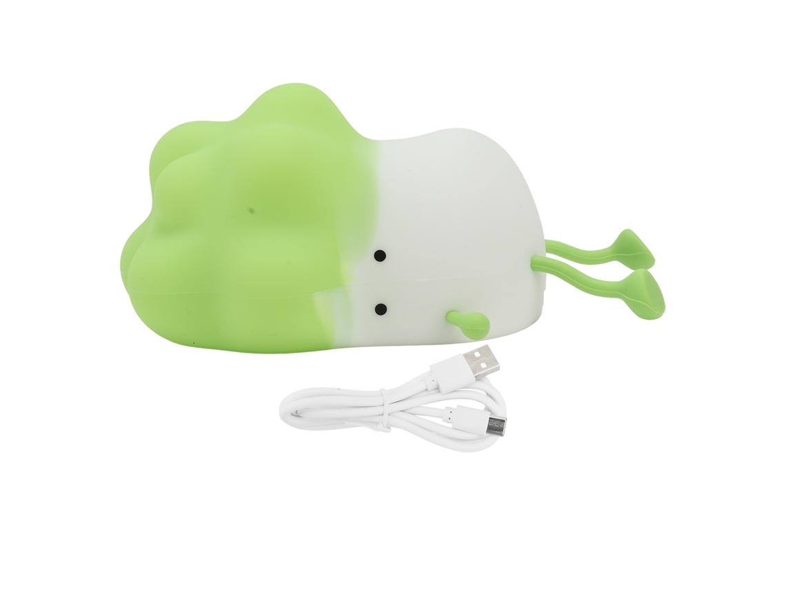 Rebe-lâmpada De Noite De Silicone Reposacelulares Col Vegetal Carregável Decoração Infantil Verde